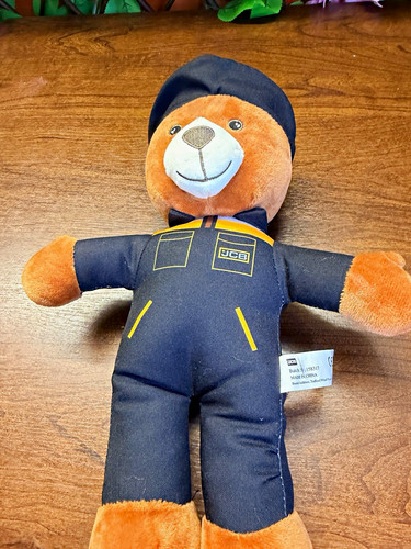 Jcb plush teddy - bear, toy